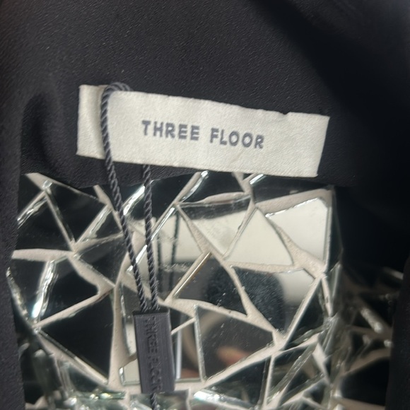 Three Floor Black Dress with Mirror Detail - Picture 2 of 7